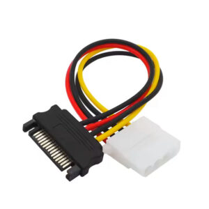 SATA Voedingskabel - Molex 4-pin (V) naar SATA 15-pin (M)